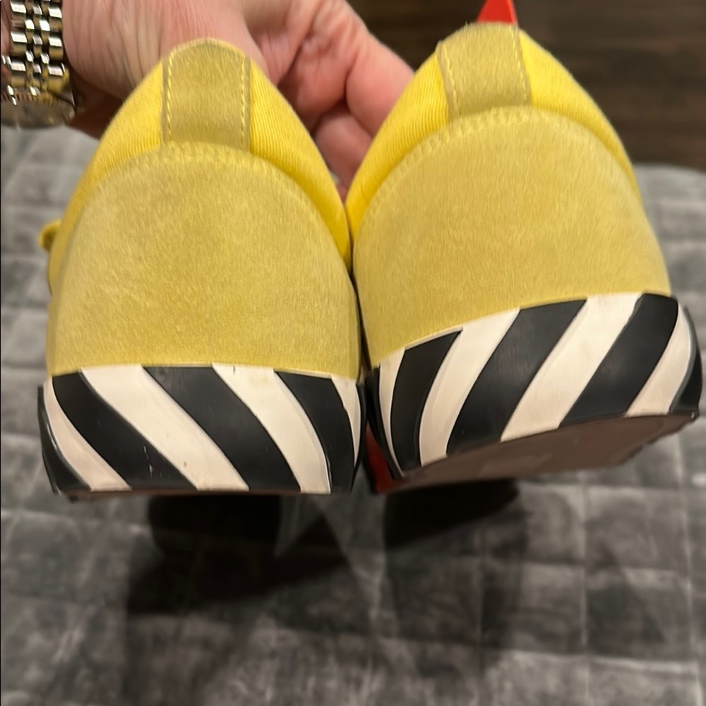 Off-White Size 46 / 13 Yellow Men's Low top Vulcanized Sneakers - Picture 11 of 16